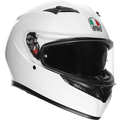 AGV K3 en blanc, de trois quarts avant