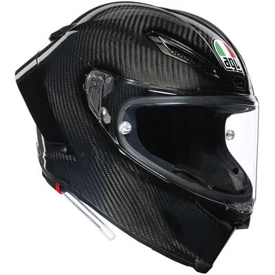 AGV Pista GP RR en noir brillant, de trois quarts avant