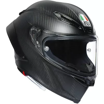 AGV Pista GP RR en noir mat, de trois quarts avant