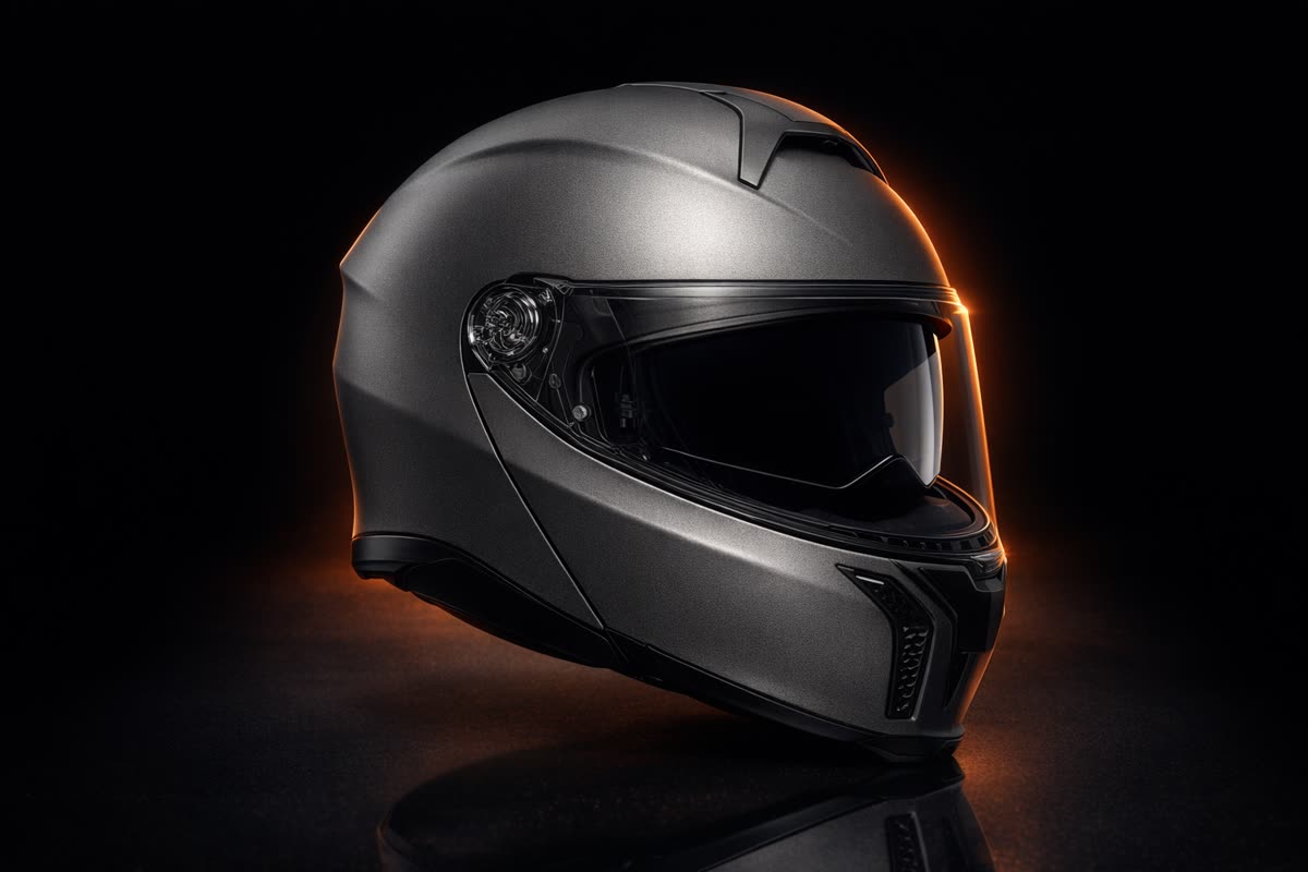 AGV Tourmodular en lumière studio, sur le fond du banc