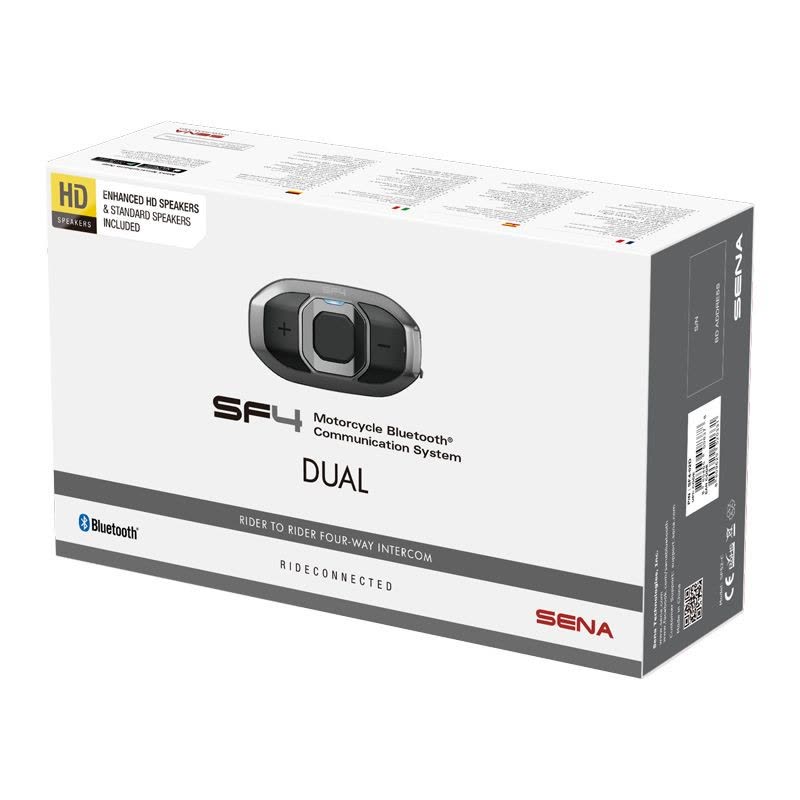 Boîte du pack Sena SF4 Dual, deux intercoms vendus ensemble