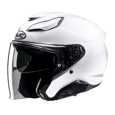 HJC F31 en blanc, de trois quarts avant