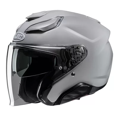 HJC F31 en gris nardo, de trois quarts avant