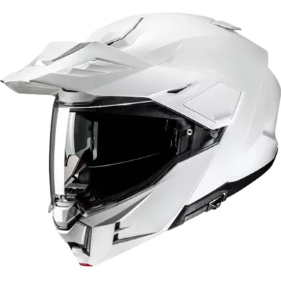HJC i80 en blanc brillant, de trois quarts avant