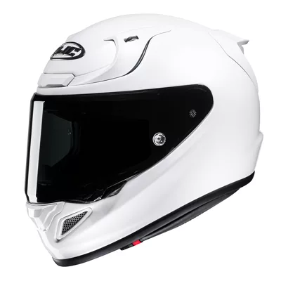 HJC RPHA 12 en blanc brillant, de trois quarts avant