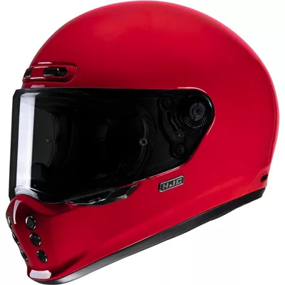 HJC V10 en rouge, de trois quarts avant
