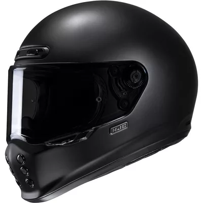 HJC V10 en noir mat, de trois quarts avant