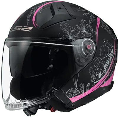 LS2 Infinity 2 en rose, de trois quarts avant