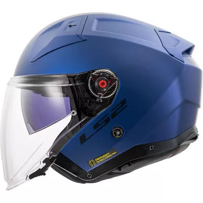 LS2 Infinity 2 en bleu, de trois quarts avant
