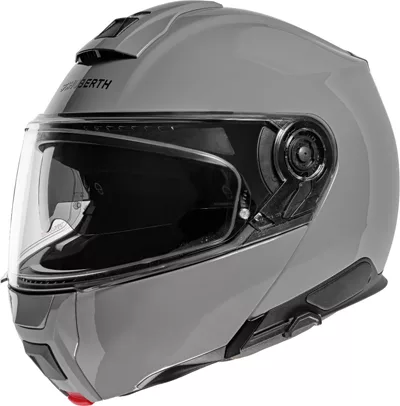 Schuberth C5 en gris, de trois quarts avant