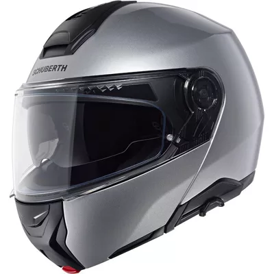 Schuberth Concept en argent, de trois quarts avant
