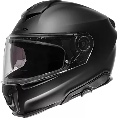 Schuberth S3 en noir mat, de trois quarts avant