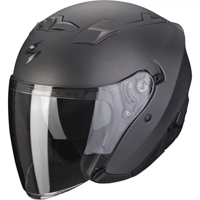 Scorpion EXO-230 en gris mat, de trois quarts avant