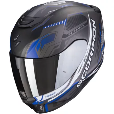 Scorpion EXO-391 en noir gris, de trois quarts avant