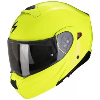 Scorpion EXO-930 Evo en jaune, de trois quarts avant