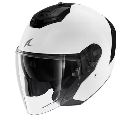 Shark RS-Jet en blanc, de trois quarts avant
