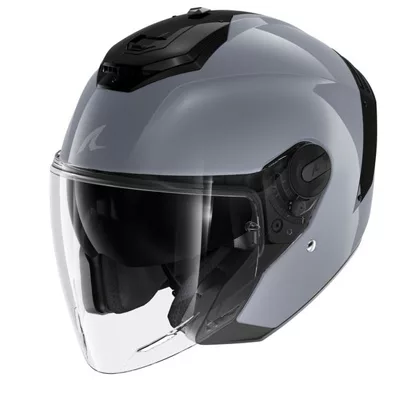 Shark RS-Jet en gris, de trois quarts avant