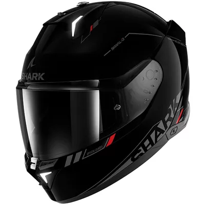 Shark Skwal i3 en noir brillant, de trois quarts avant