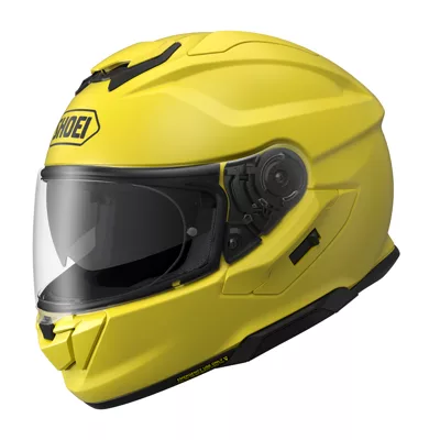 Shoei GT-Air 3 en jaune, de trois quarts avant