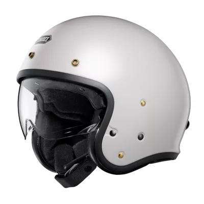 Shoei J.O2 en blanc, de trois quarts avant