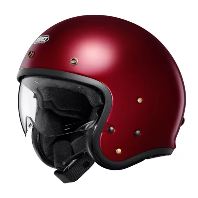 Shoei J.O2 en bordeaux, de trois quarts avant