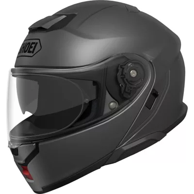 Shoei Neotec 3 en gris mat, de trois quarts avant