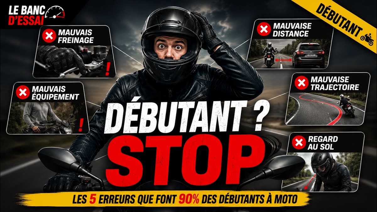 Miniature de la vidéo « Les 5 erreurs que font 90% des débutants à moto »